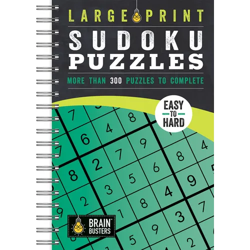 Large Print Sudoku Puzzles Green: More Than 300 Puzzles to Complete - Paperback