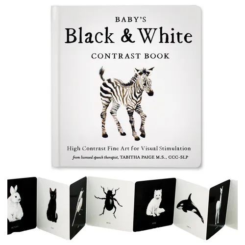 Baby's Black and White Contrast Book: High-Contrast Art for Visual Stimulation at Tummy Time